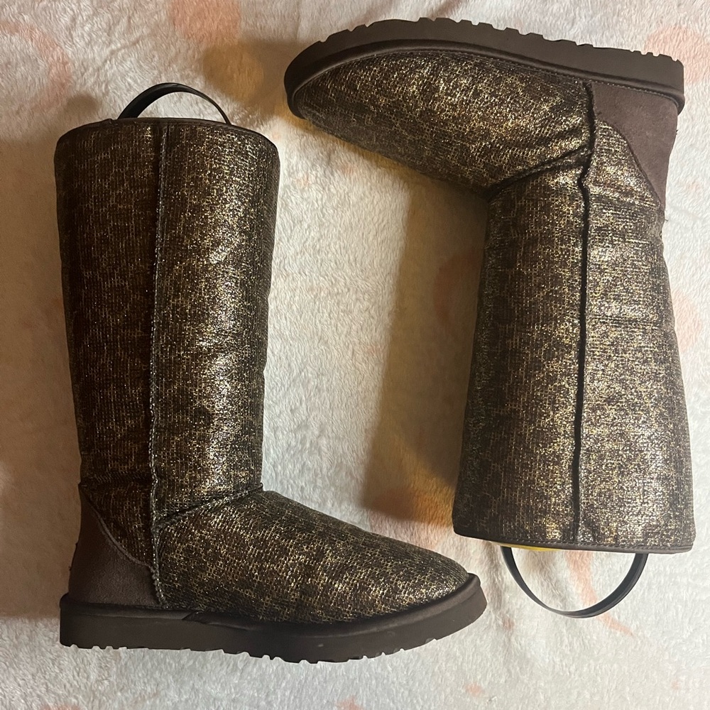 UGG Glittery Brown Tall Boots - Picture 5 of 5